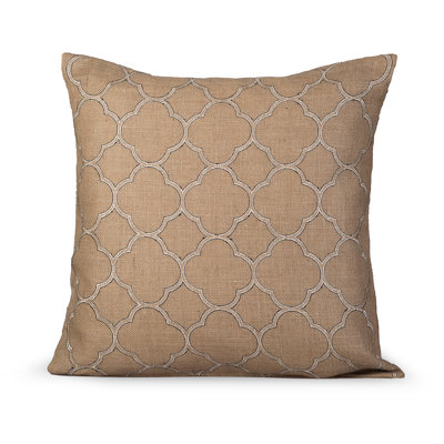 Intricate Burlap Throw Pillow