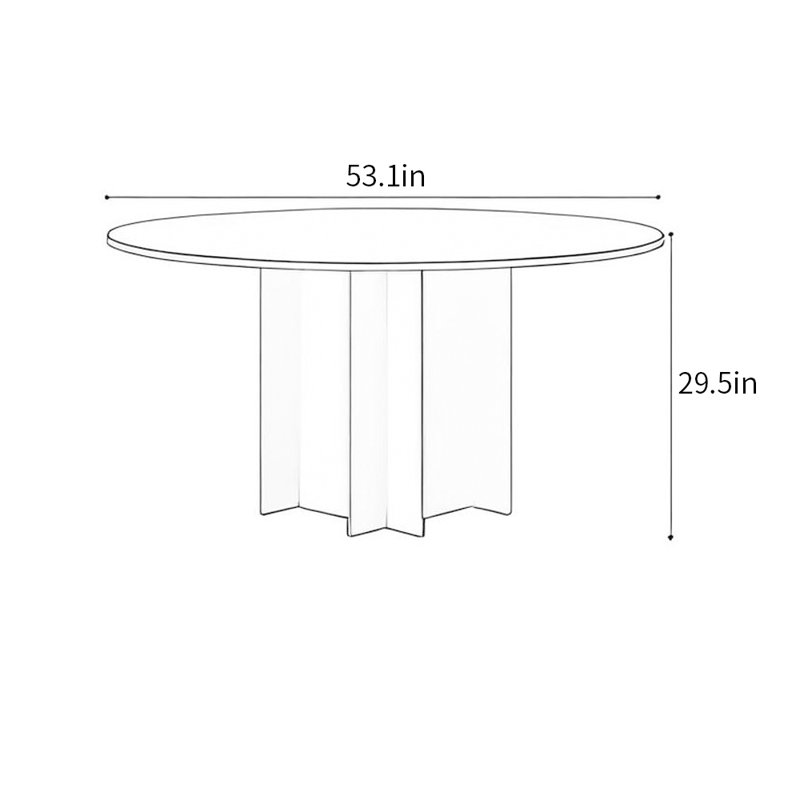 Irmlinde, 29.5"H x 53.1"L x 53.1"W