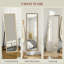 Full Length Mirror Standing Leaning Wall 64" x 21" Dark Wood Grain