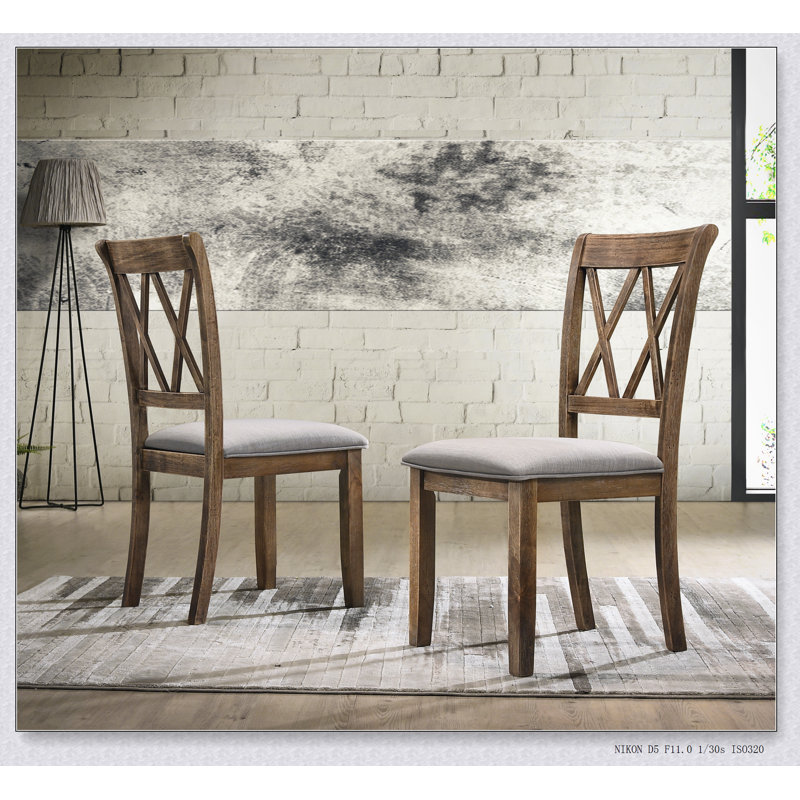 Ensemble de 2 chaises rembourrées Windvale, Brun