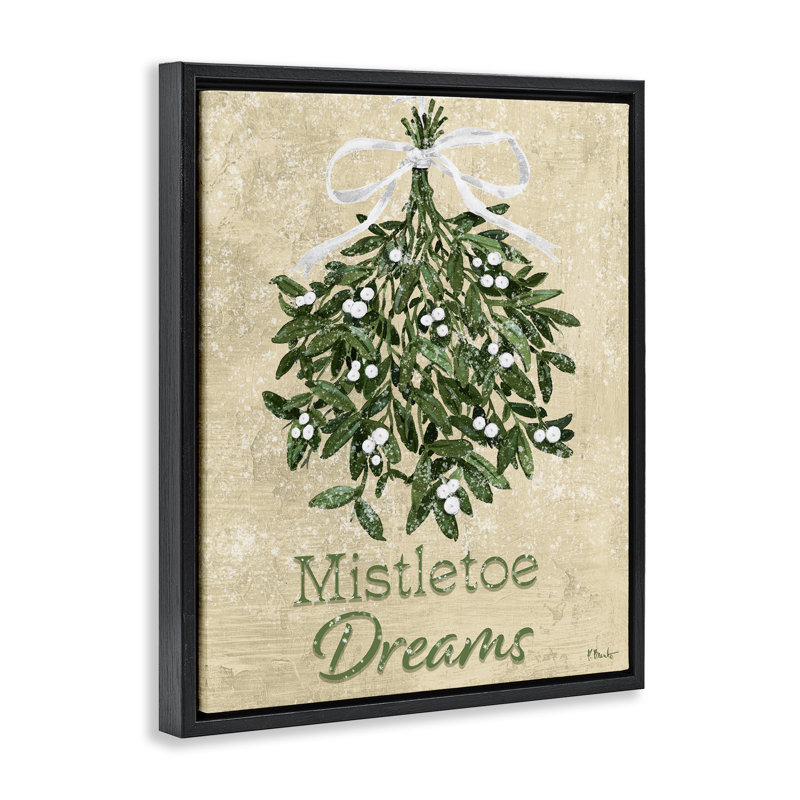 Cadre flottant rustique Mistletoe Dreams, design par Paul Brent, Cadre flottant noir de jais, H 21 po x l 17 po