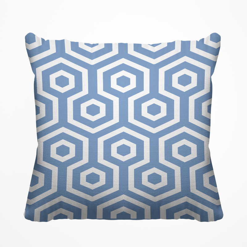 Housse et insert de coussin décoratif extérieur Hilton, H 15 po x l 15 po, Pervenche
