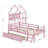Twin-Size Wooden Platform Bed With Safety Guardrails And Integrated Drawers-1461088373