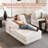 104" Boneless Modular Sectional Sofa with Chaise, Deep-Seat Compressed Chenille Couch, Memory Foam Cushioning, No-Assembly Required-1680215950