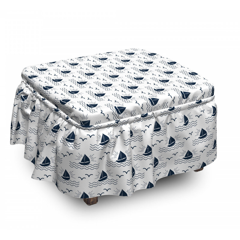Box Cushion Ottoman Slipcover