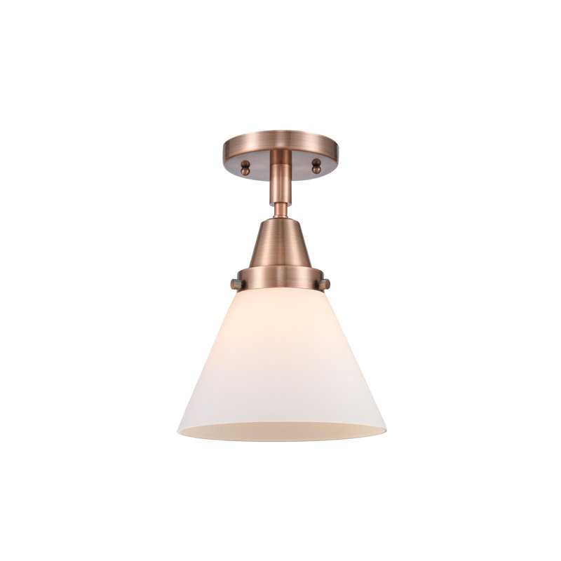 Glass Flush Mount, LED, No, Antique Copper