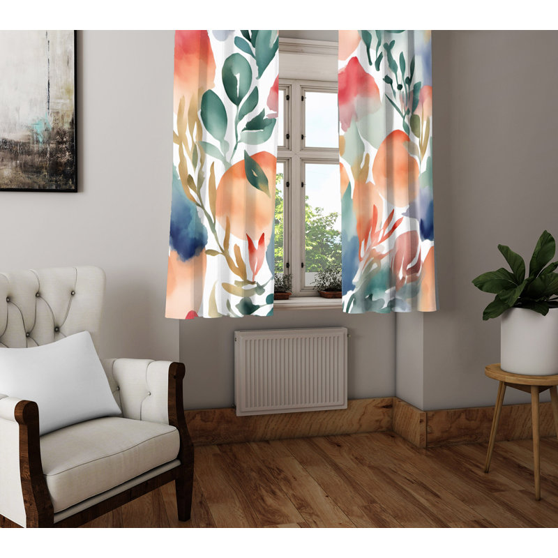 Semi Sheer Curtain Pair, 20" W x 52" L