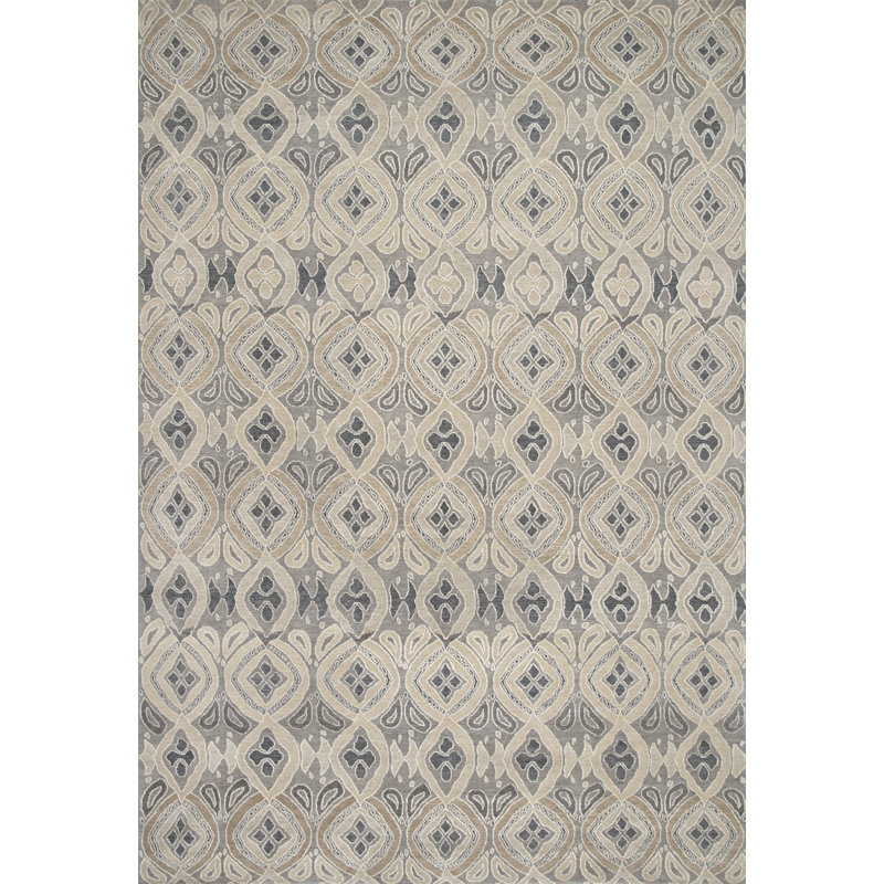 Contemporary Hand Knotted Wool Geometric Area Rug, Rectangle 10' x 14'