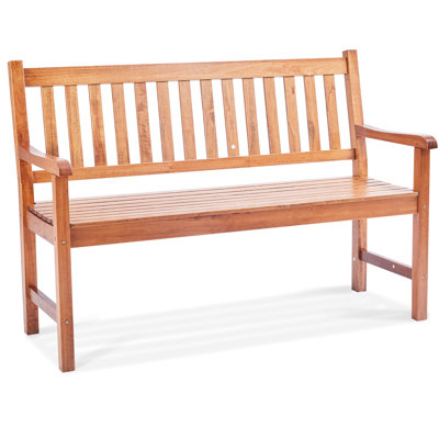 Banc d'extérieur, capacité de charge de 800 lb en bois de 50 pouces, avec et, pour patio, cour, porche - utilisation à long terme