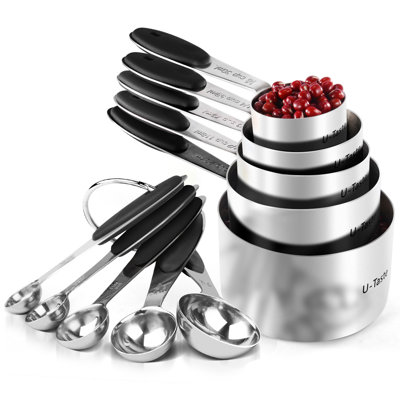 U-Taste 10 -Piece Stainless Steel Measuring Cup And Spoon Set