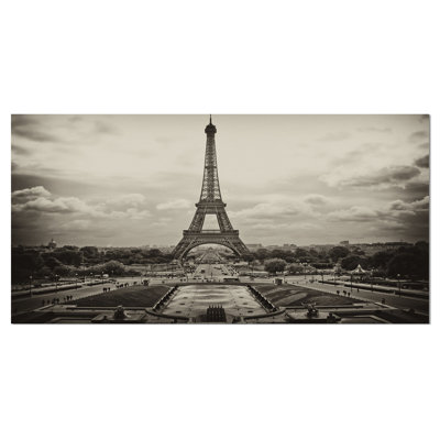 Vue rétro de Paris, France - impression de photo de paysage urbain