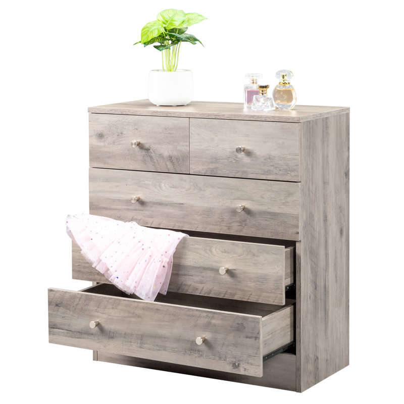 Cilegon 5 - Drawer Storage Cabinet, Grey
