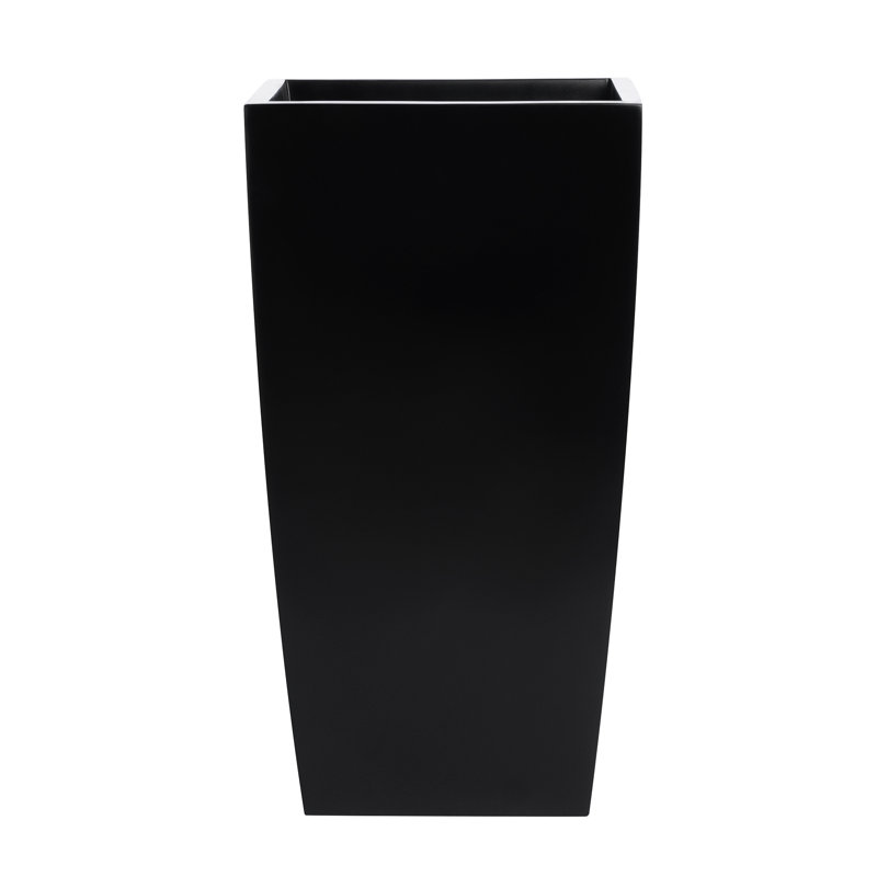 Grand pot à fleurs incurvé Hornell, Noir, H 22,5 po x l 12 po x P 12 po