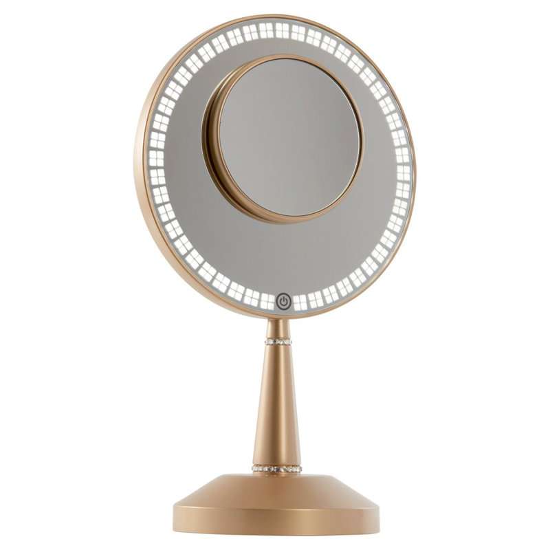 Miroir de maquillage Bijou, Champagne or