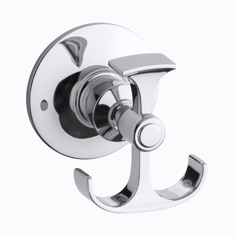 Archer Wall Mounted Robe Hook, Chrome poli