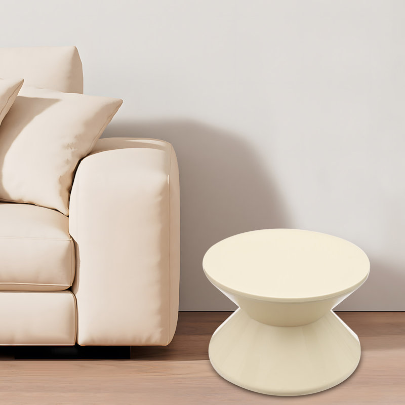 Table d'appoint ronde 14,2 x 9,3 po, White