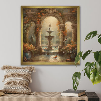 Thorgunn " Floral Fountain And Birds V "