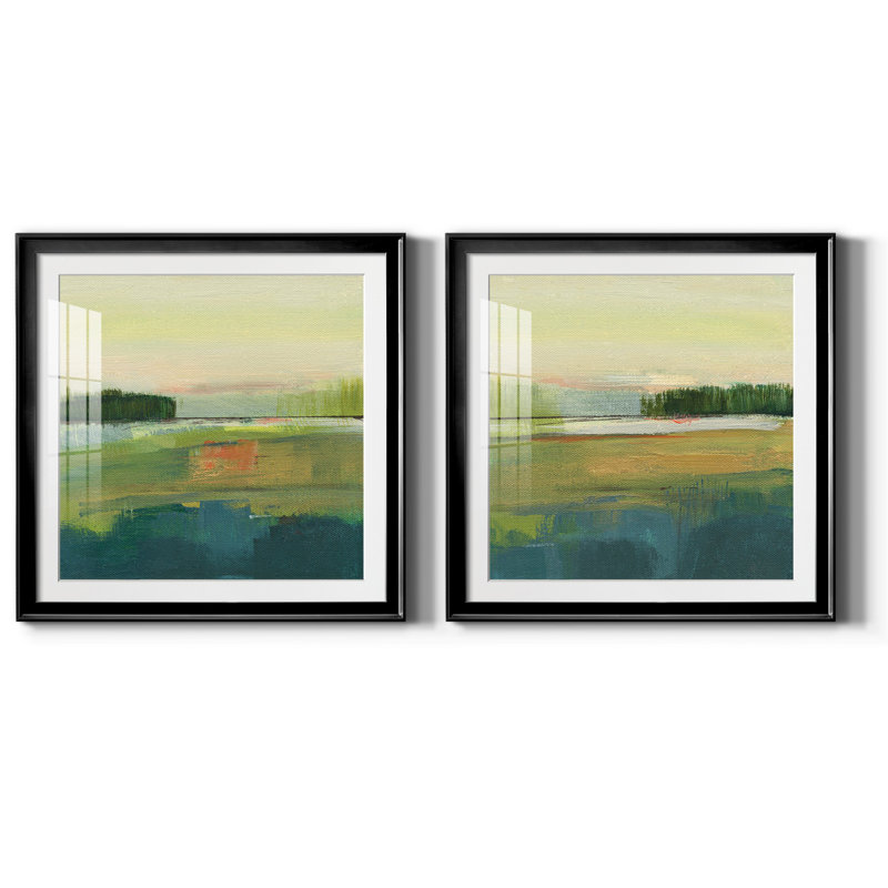 Way To Woodstock I - ensemble de 2 reproductions de cadres photo, H 26,5 po x l 53 po x P 1,5 po, Noir
