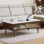 Table basse moderne en bois massif-411648276