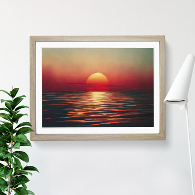 Magnetic Sunset Seascape - Framed Print
