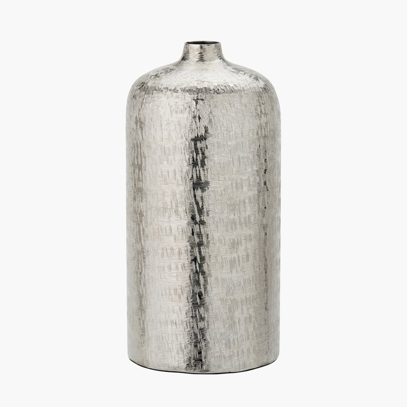 Handmade Aluminimum Table Vase, Silver
