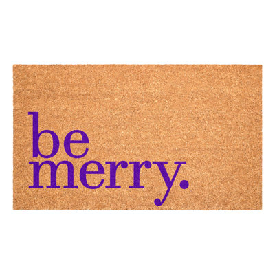 Be Merry Purple Doormat 24"x36"