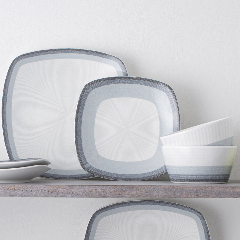 Assiettes à salade carrées Noritake Colorscapes Layers, 8 1/4 po, Frêne