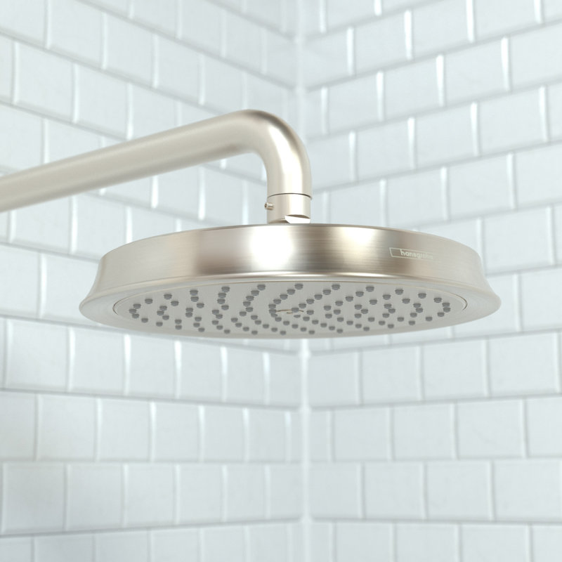 Raindance C 180 Rain Shower Head, Brushed Nickel