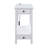 White Finish Accent Table W/USB