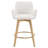 Ashwell Swivel Full Back Arms Upholstered 26.6"H Counter Stool with Solid Rubberwood Frame and Gold Footrest-1236094862