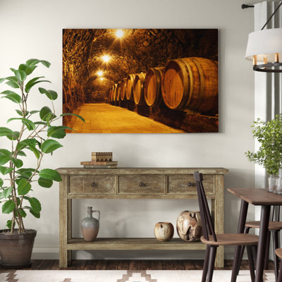" Oak Barrels In The Tunnel "