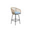 Outdoor Bar Stools Set, Patio Bar Stools With Armrests, All Weather Bar Chairs With Backrest, Bar Stools For Backyard, Garden, Pool, Balcony And Deck-Blue-39728863