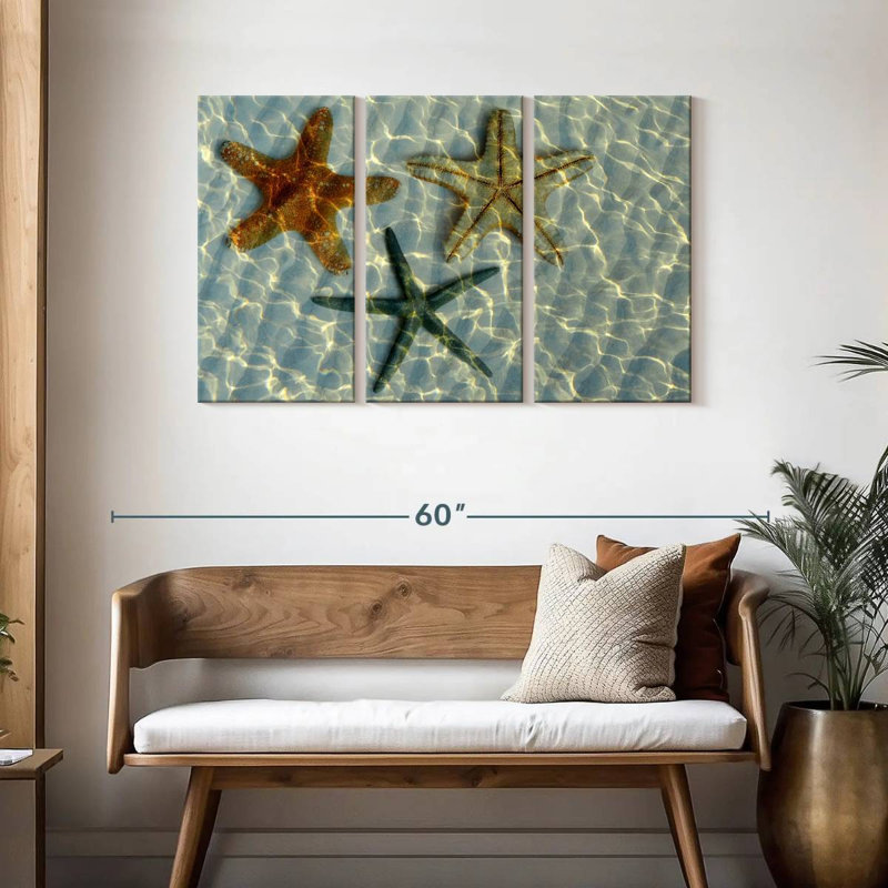 Brampt Underwater Trio Starfish, 28" H x 45" W