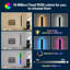 Paquet de 2, ensemble de 2 lumières murales d'extérieur RVB de 32 pouces, applique murale étanche IP65 à DEL pour l'extérieur de la cour de garage, télécommande incluse. Ampoules DEL intégrées incluses.
