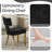 Modern Round Tempered Glass Pedestal Dining Set with Chenille Dininig Chair-623696969-623696974-623696962
