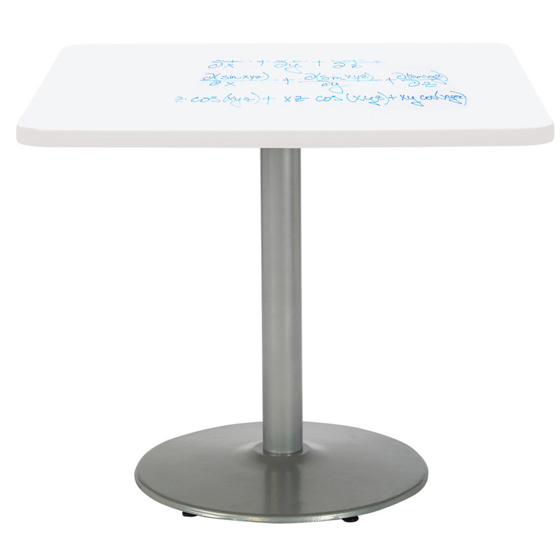 Table carrée pour salle de pause, Argent, H 29 po x L 36 po x l 36 po