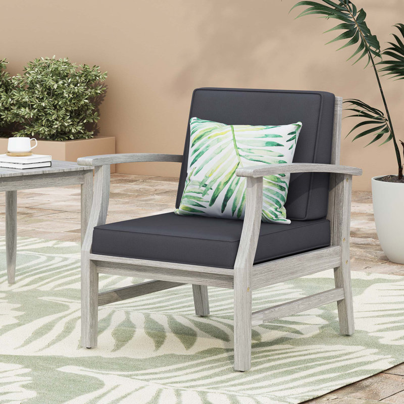 Fauteuil club Perla, Gris, Gris foncé