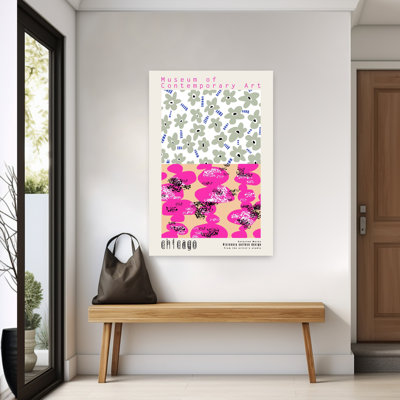 Contemporary Art Abstract Bold Classic Flower Art 1 Piece Wrapped Canvas Wall Art