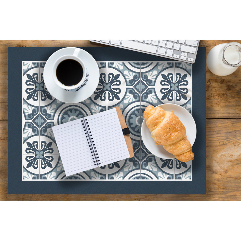 Flint Vinyl Abstract Rectangle Placemat