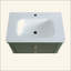 Meuble-lavabo mural simple et flottant vert avec lavabo