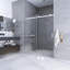 Porte de douche coulissante simple encadrée 56 "- 60" x 72 "avec verre trempé de 8 mm-115612503