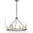 6-Light Two-Tone Candle Wagon Wheel Chandelier