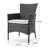 Lorelei 2 - Person Acacia Wicker Patio Dining Set with Round Table , Cushions Included