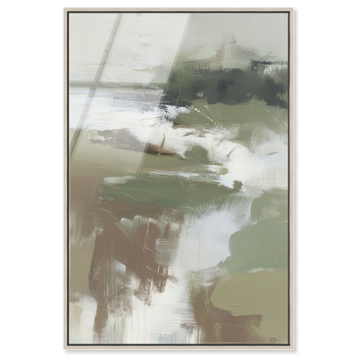 "Dusty Trail III", reproduction d'art acrylique encadrée par Art Remedy, cadre argenté, 36 x 54