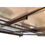 Pavillon de jardin pergola d'extérieur 10 pi x 10 pi, auvent mural à toit incliné avec toit, grand et robuste pour patio, terrasses, cour arrière-128504405