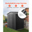 6 x 4 FT Metal Garden Shed Outdoor Storage Shed with 4 Louver Vents Grey
