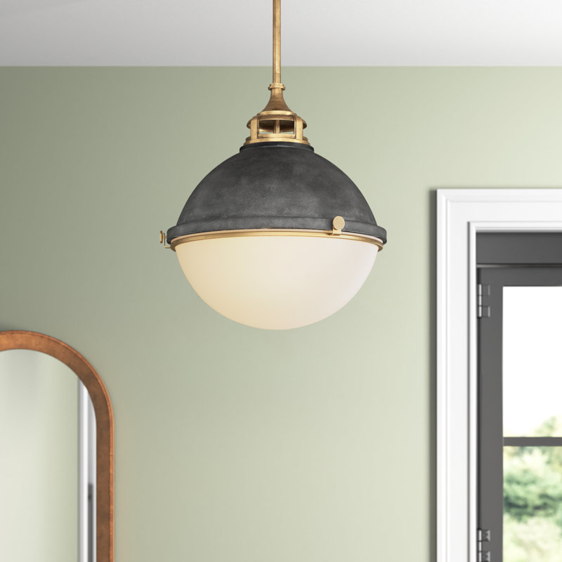 Kyoto 2-Light Chandelier, Aged Zinc, 19.75" H x 18" W x 18" D