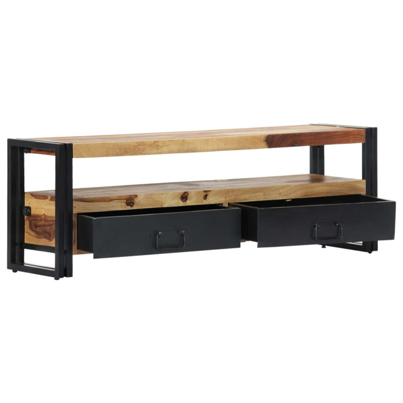 Gallatin TV Stand for TVs up to 50", Brown/Black