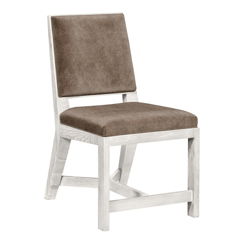 Thom Filicia Home Upholstered Back Side Chair, Nadia Earth, Casa Blanca