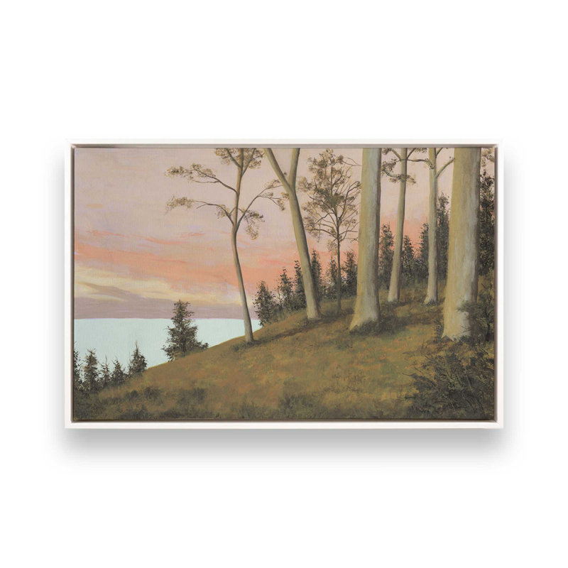 Impression sur toile, "Télécommande Lakeshore I" par Michael Willett, H 36 po x l 48 po, Blanc